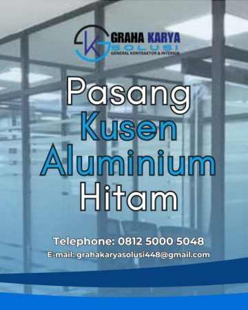 JASA PASANG KUSEN ALUMINIUM HITAM
