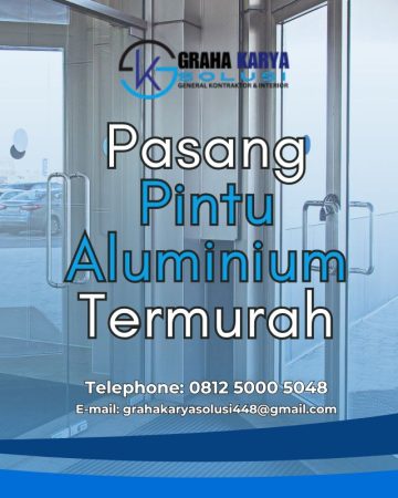 PASANG PINTU ALUMINIUM TERMURAH